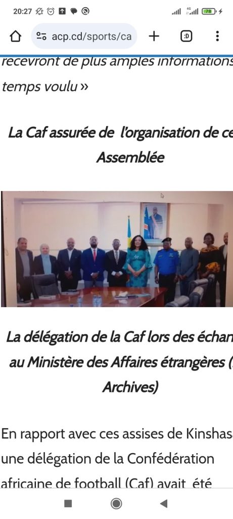 RDC : Kinshasa s’apprête à accueillir la 46ème Assemblée Générale de la CAF