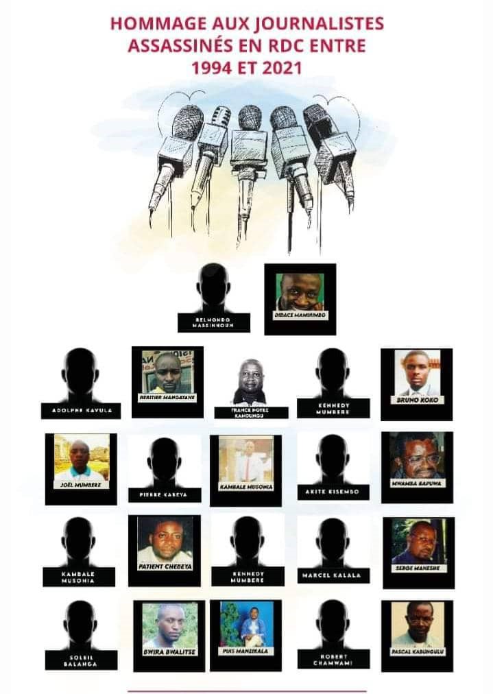 03 mai 2025 – Journée mondiale de la liberté de la presse , RDC : l’ACOFEPE relance l’appel au Gouvernement pour honorer les 22 journalistes assassinés dans le pays
