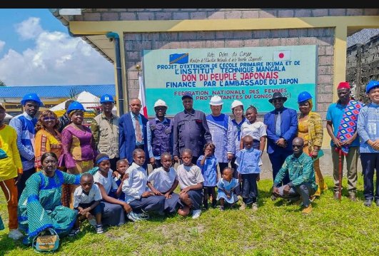 Inauguration du projet d’extension de l’école primaire Ikuma et de l’Institut Technique Mangala à Kinkole