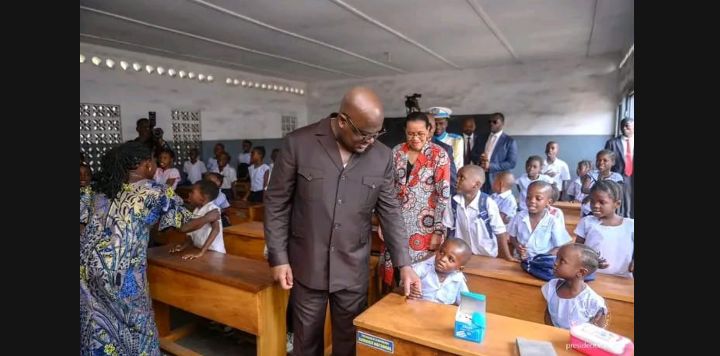 Tournée d’évaluation de la rentrée scolaire à Kinshasa, Félix Tshisekedi : « L’éducation est une arme indispensable pour le développement de notre pays »